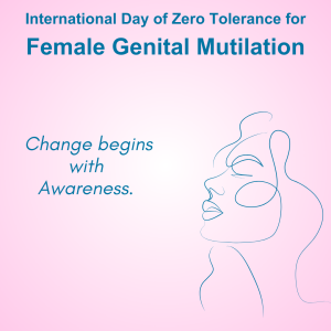 International Day of Zero Tolerance for Genital Mutilation Social Media Graphic